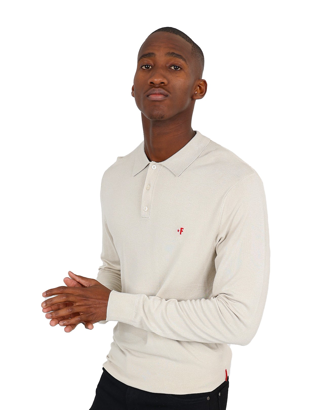 Funk Long Sleeve stone Knitted Golfer