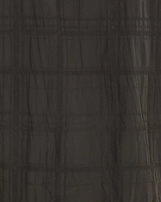 Short Sleeve Olive Check Embroidered Cotton Shirt