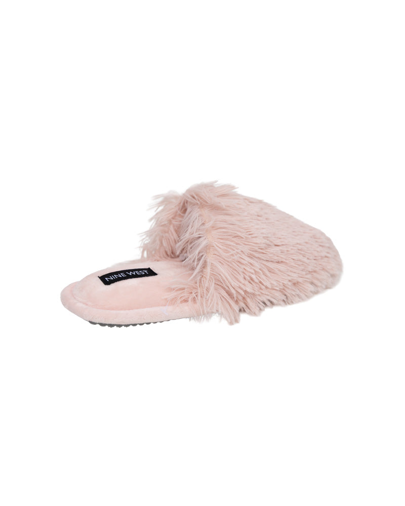 Pink Shaggy Push-In Slipper