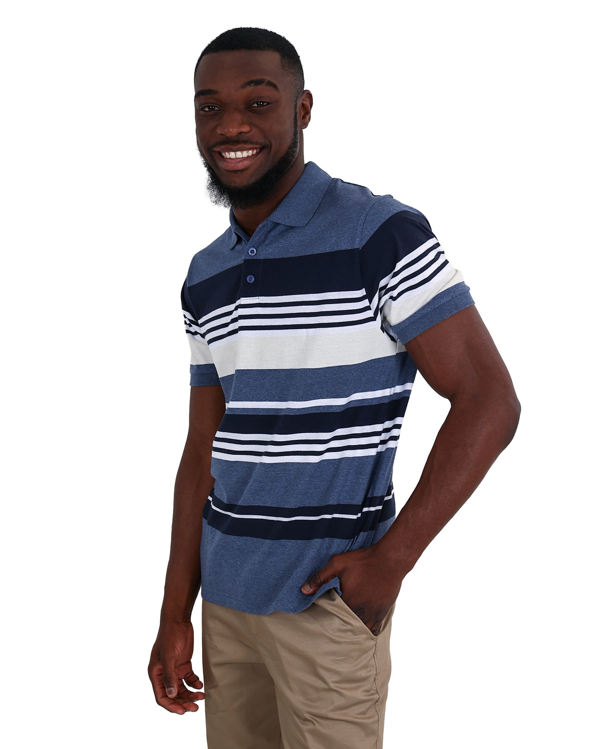 Short Sleeve Navy & Blue Golfer