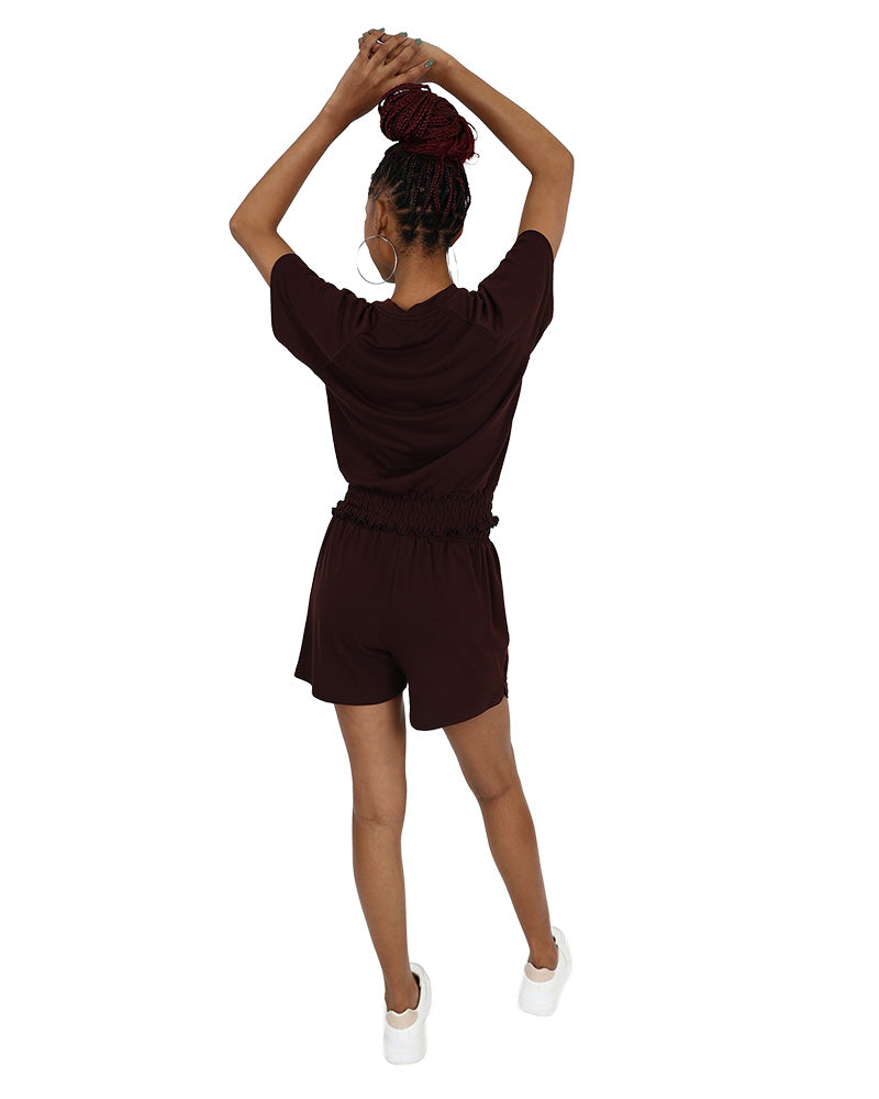 Brown Pull Up LA Graphic Shorts