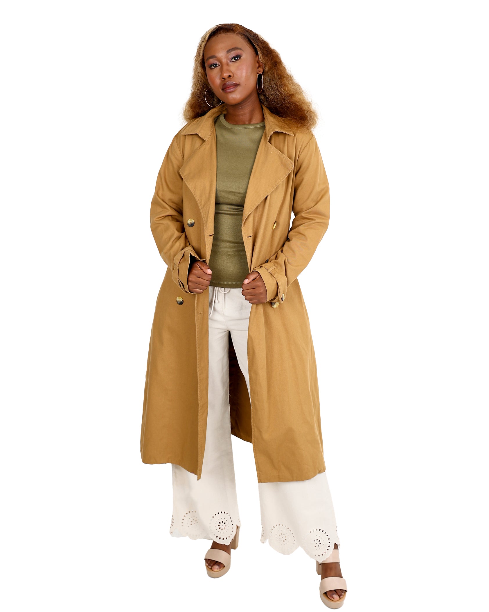 Celeste Cotton Twill Trench Coat
