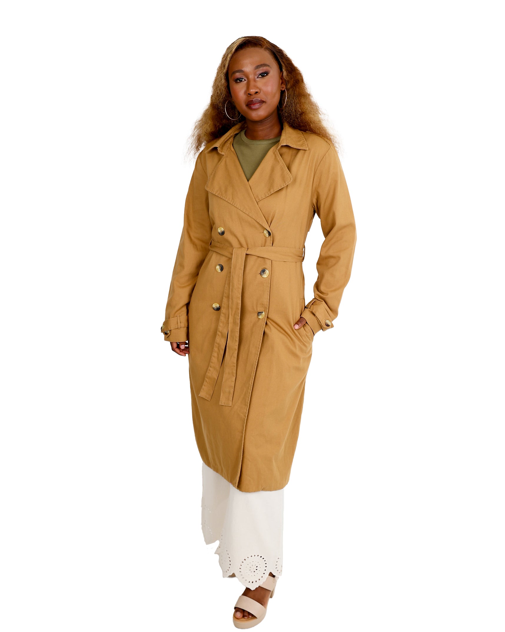Celeste Cotton Twill Trench Coat