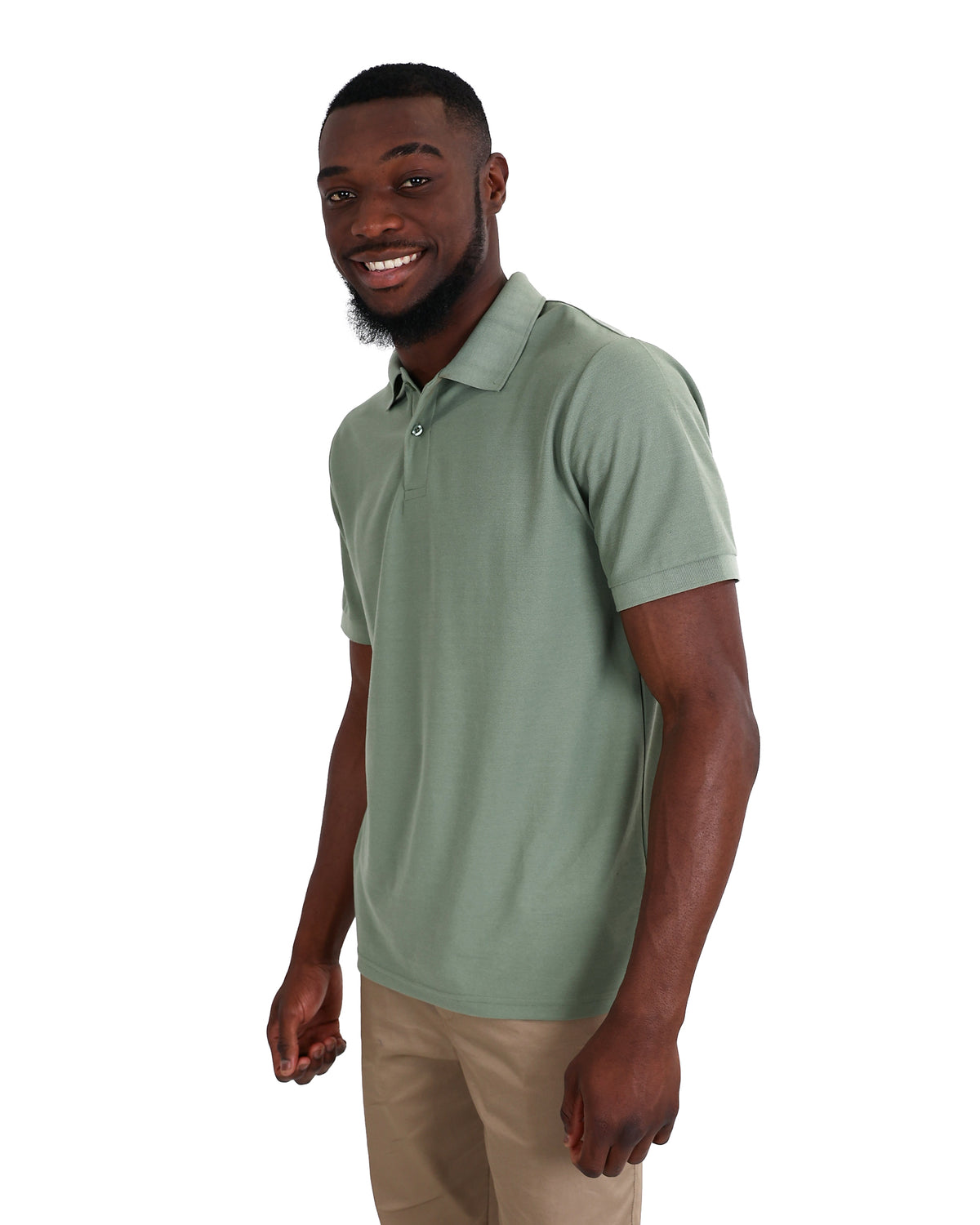Short Sleeve Soft Green Pique Golfer