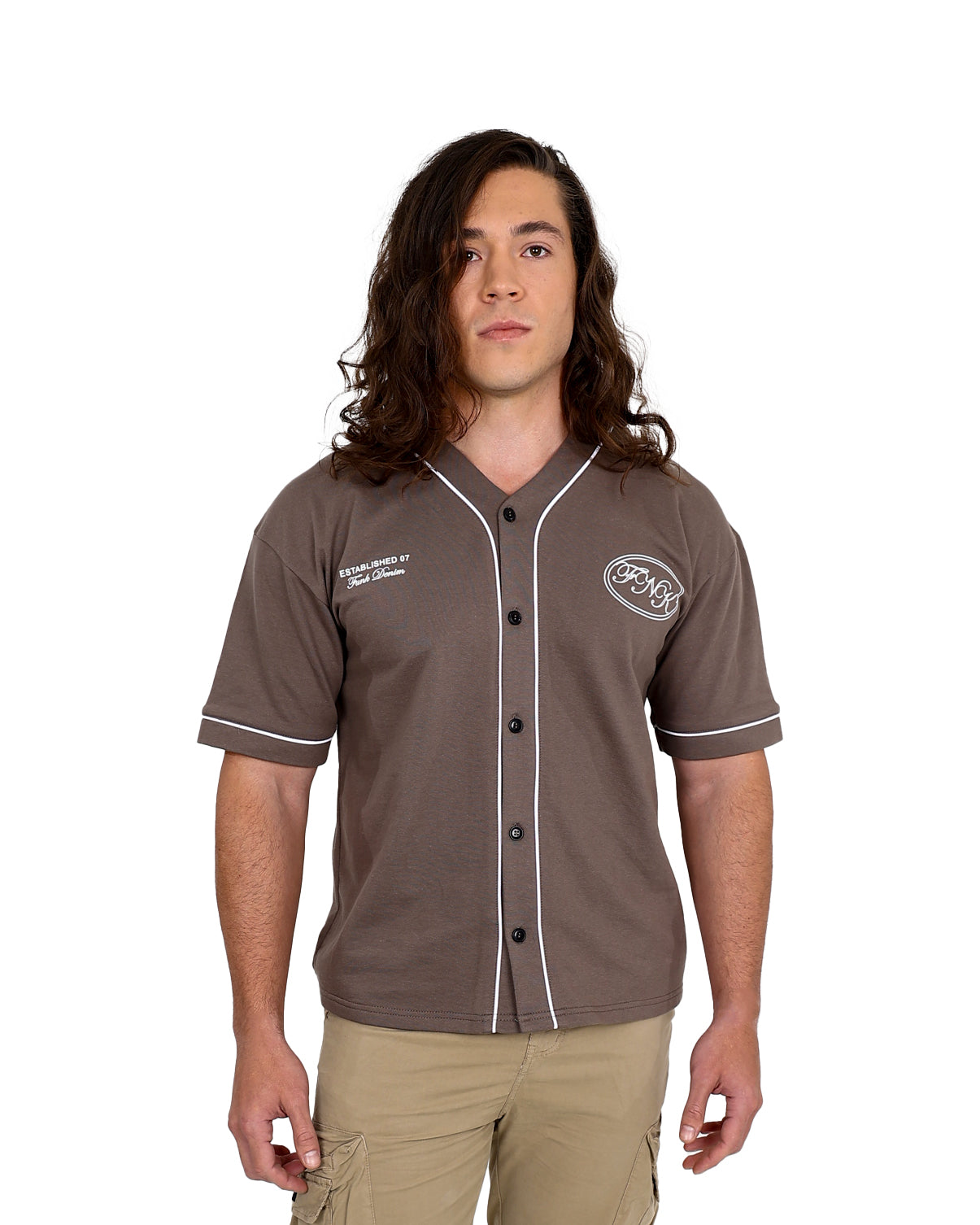 Funk Piped Grey Baseball Style T-Shirt