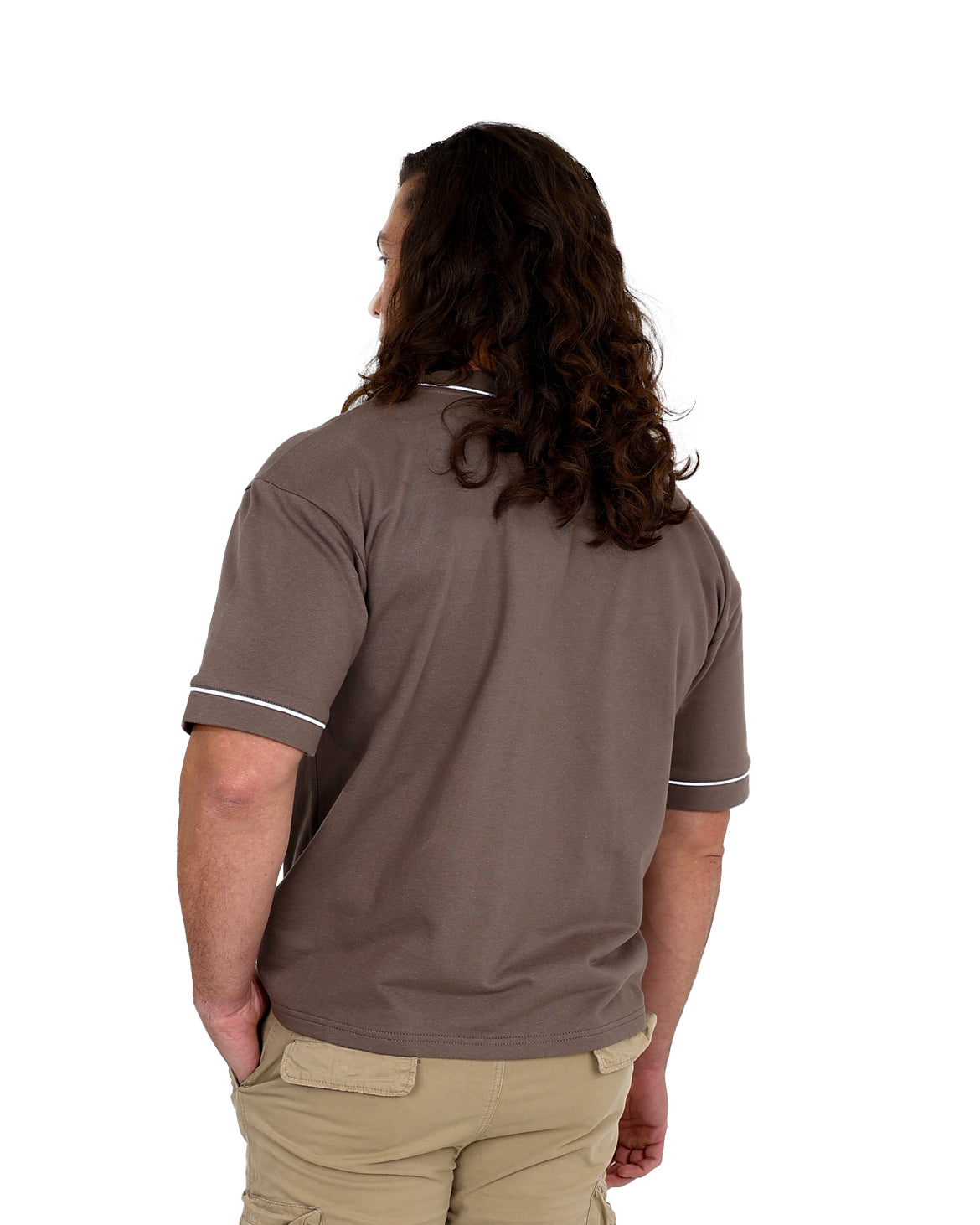 Funk Piped Grey Baseball Style T-Shirt