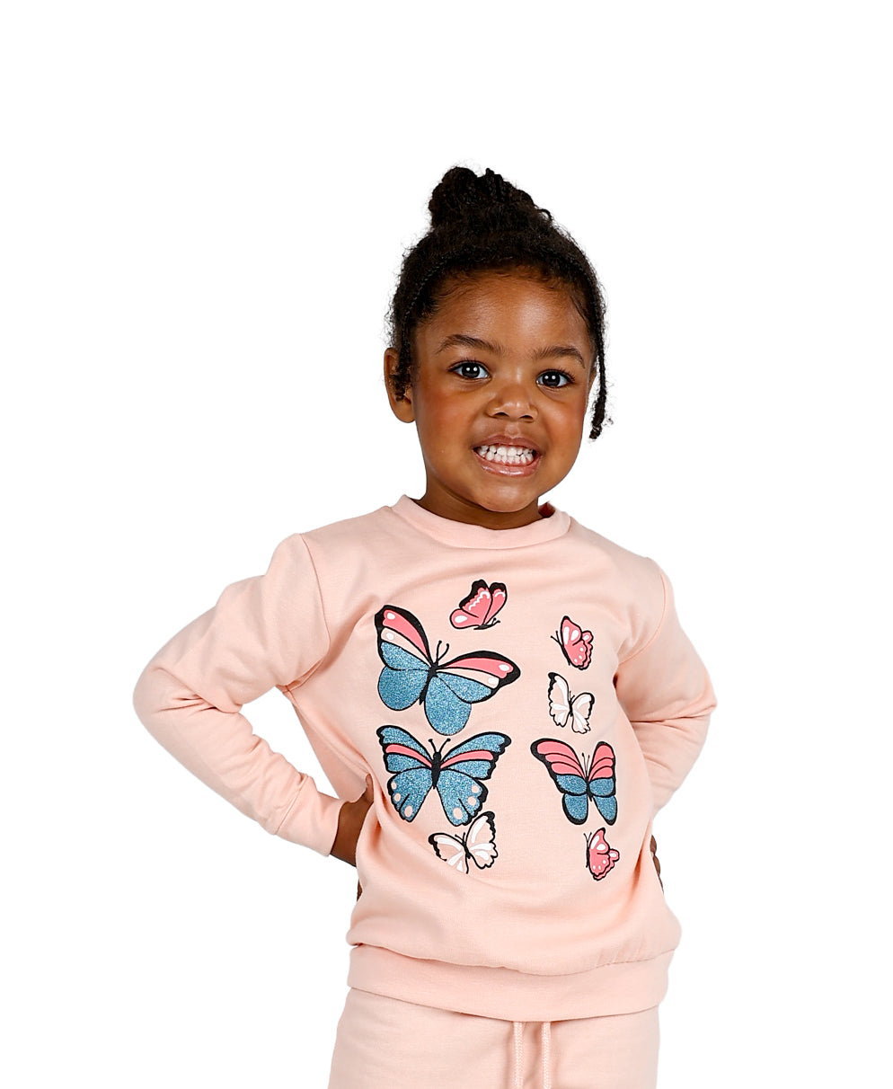 2 Pack Butterflies Graphic Print Active Tops