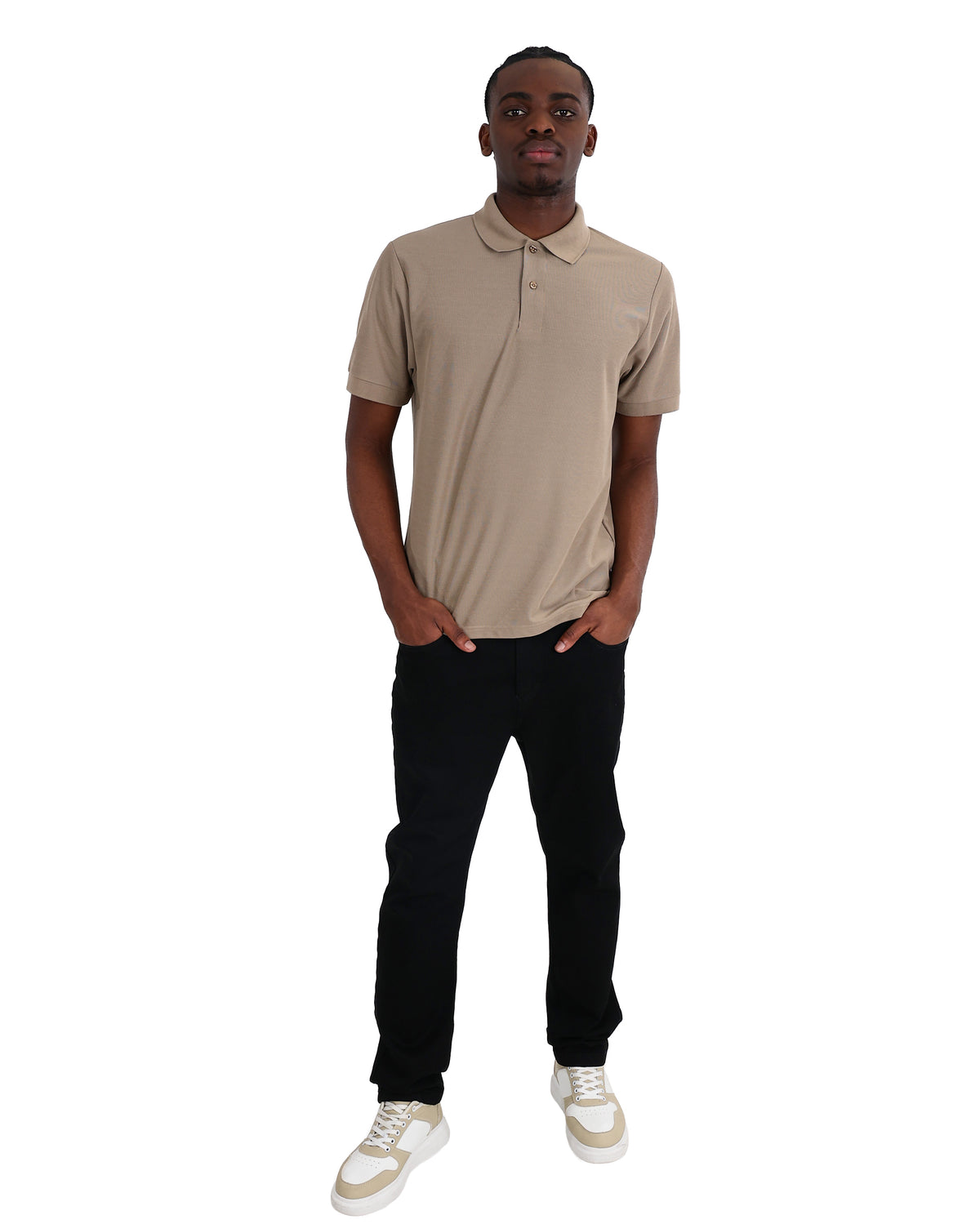 Short Sleeve Dark Stone Pique Golfer