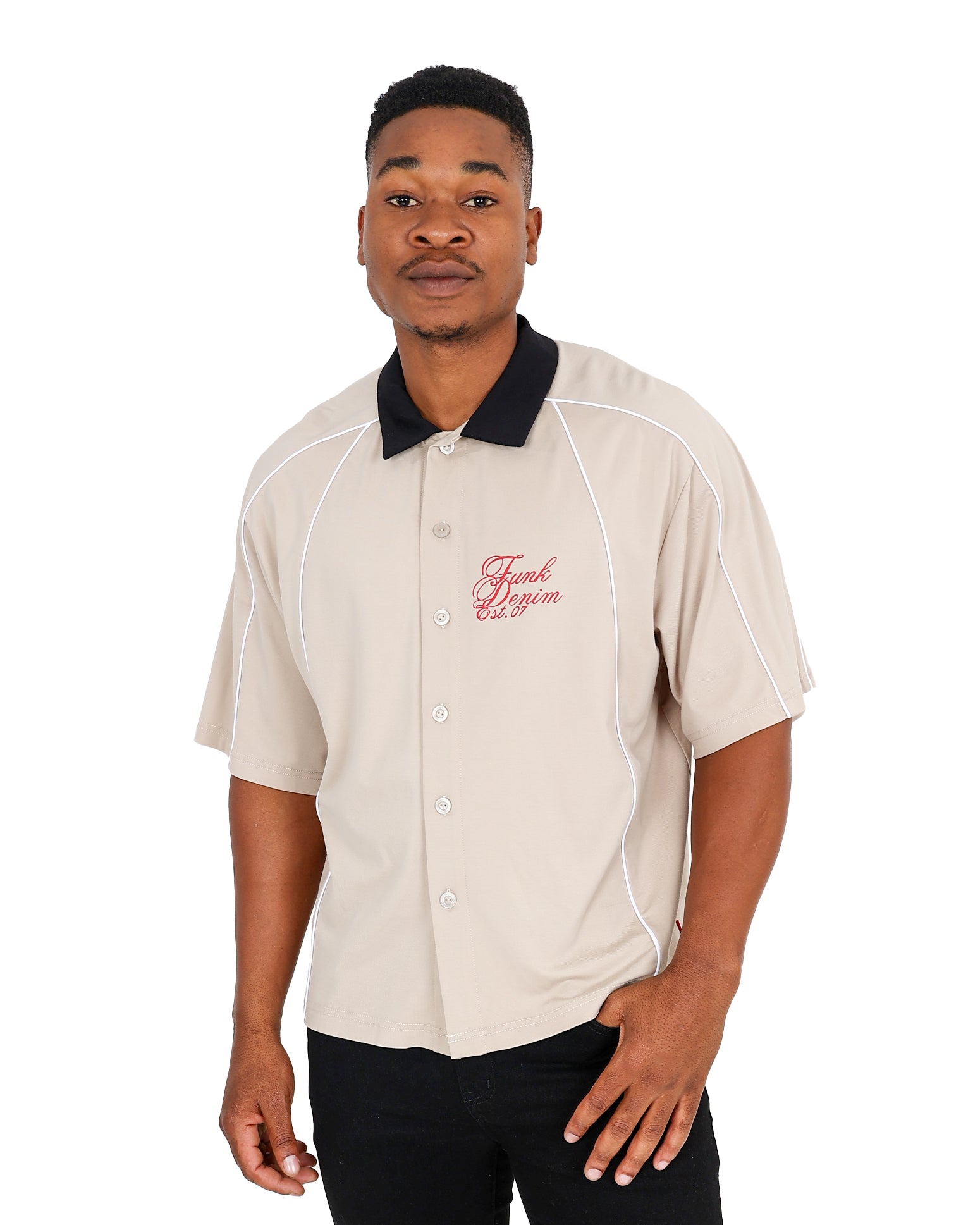 Funk Short Sleeve Stone Diner Style Shirt