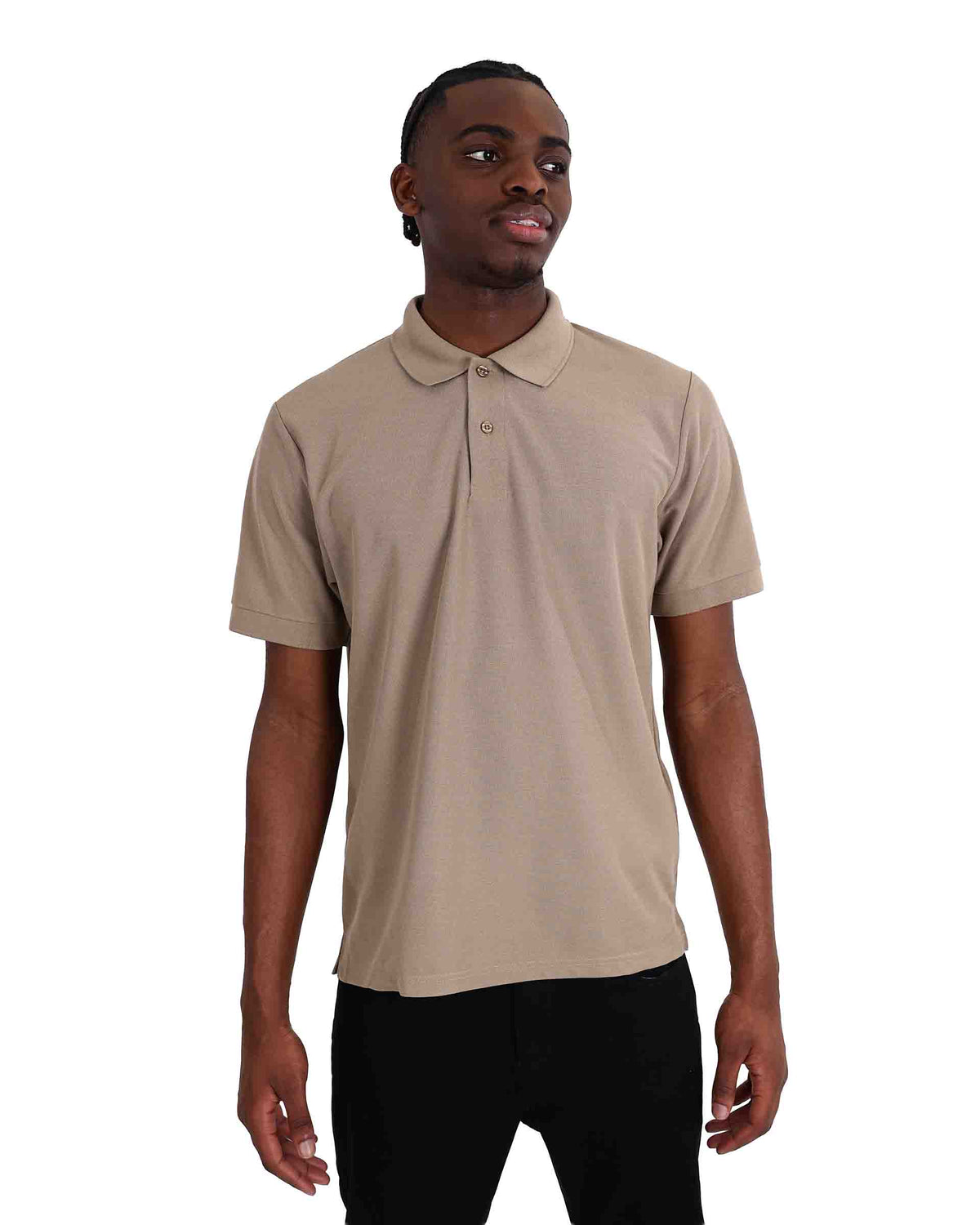 Short Sleeve Dark Stone Pique Golfer