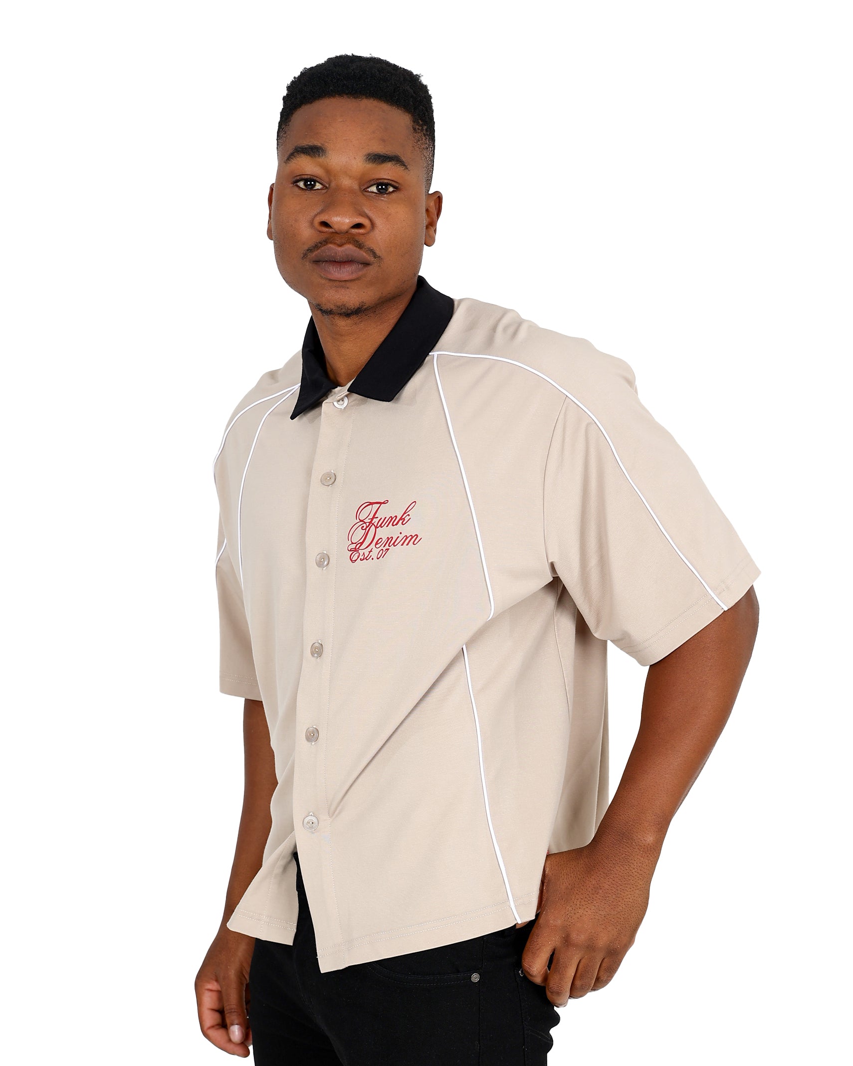 Funk Short Sleeve Stone Diner Style Shirt