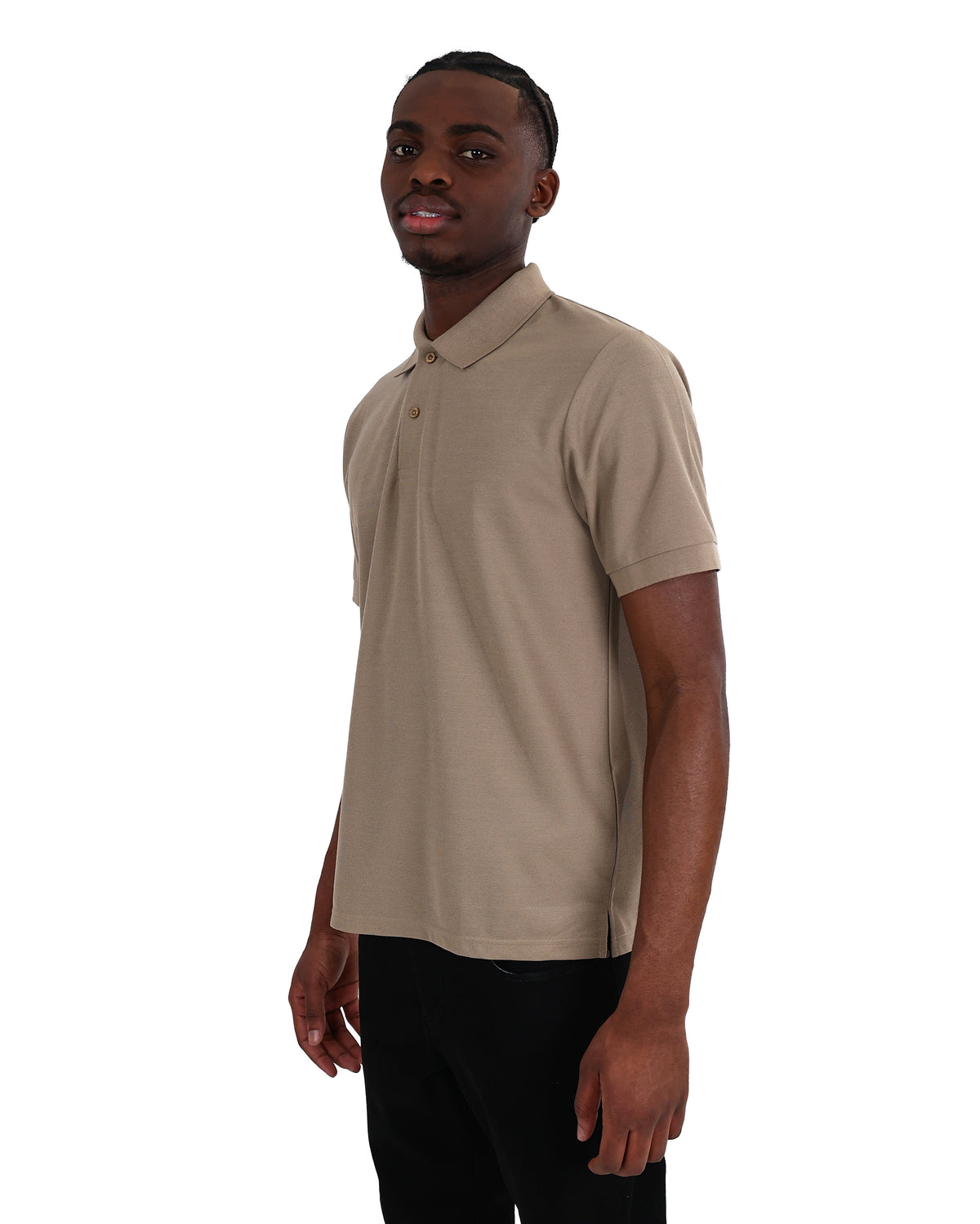 Short Sleeve Dark Stone Pique Golfer
