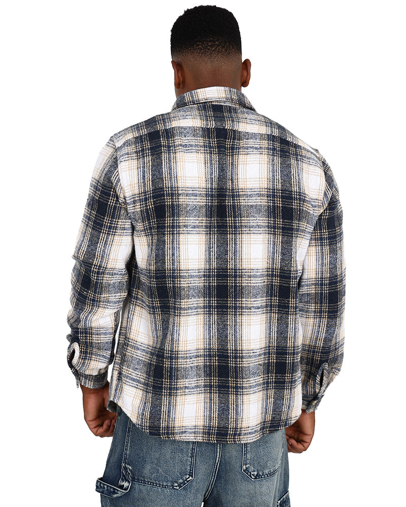 Stone Check Flannel Shacket