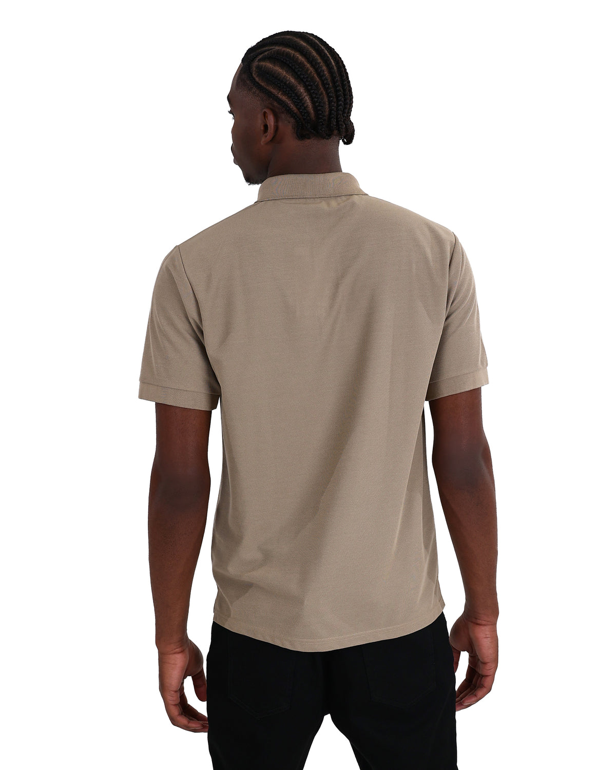 Short Sleeve Dark Stone Pique Golfer