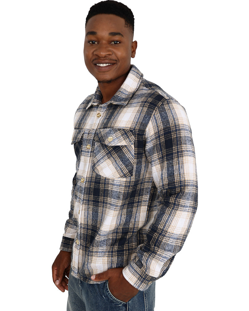 Stone Check Flannel Shacket