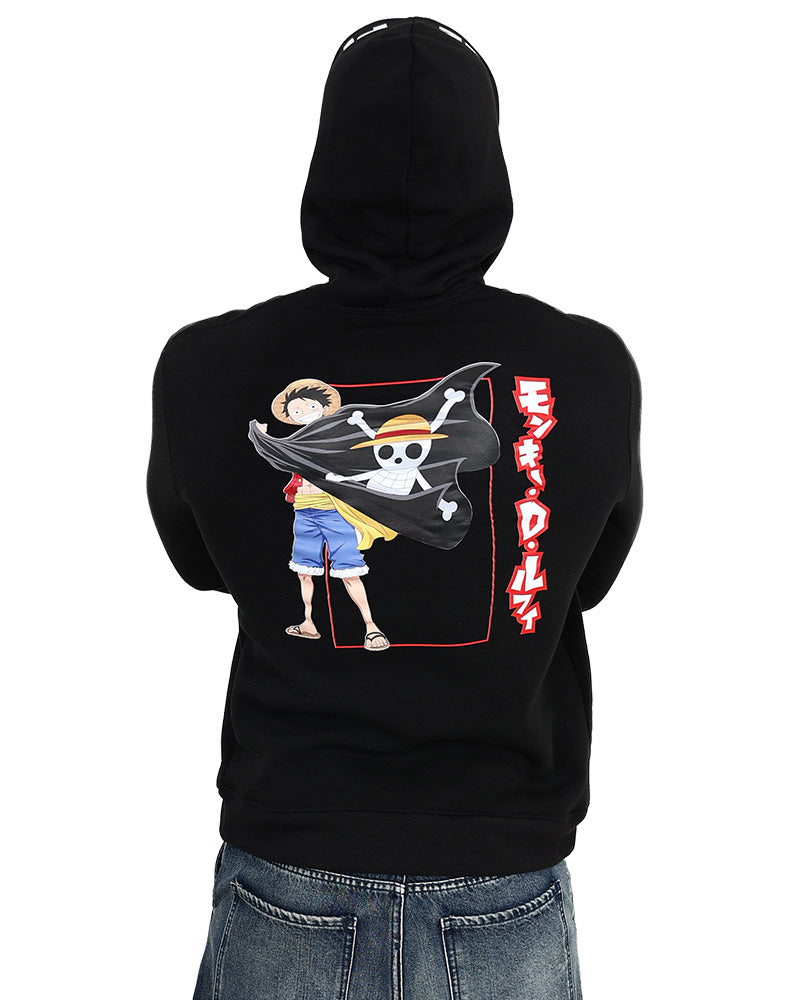 Black One Piece Graphic Hoodie
