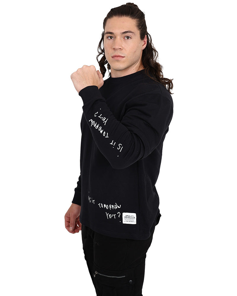 Long Sleeve Twofer Black Deja Vu Sweatshirt