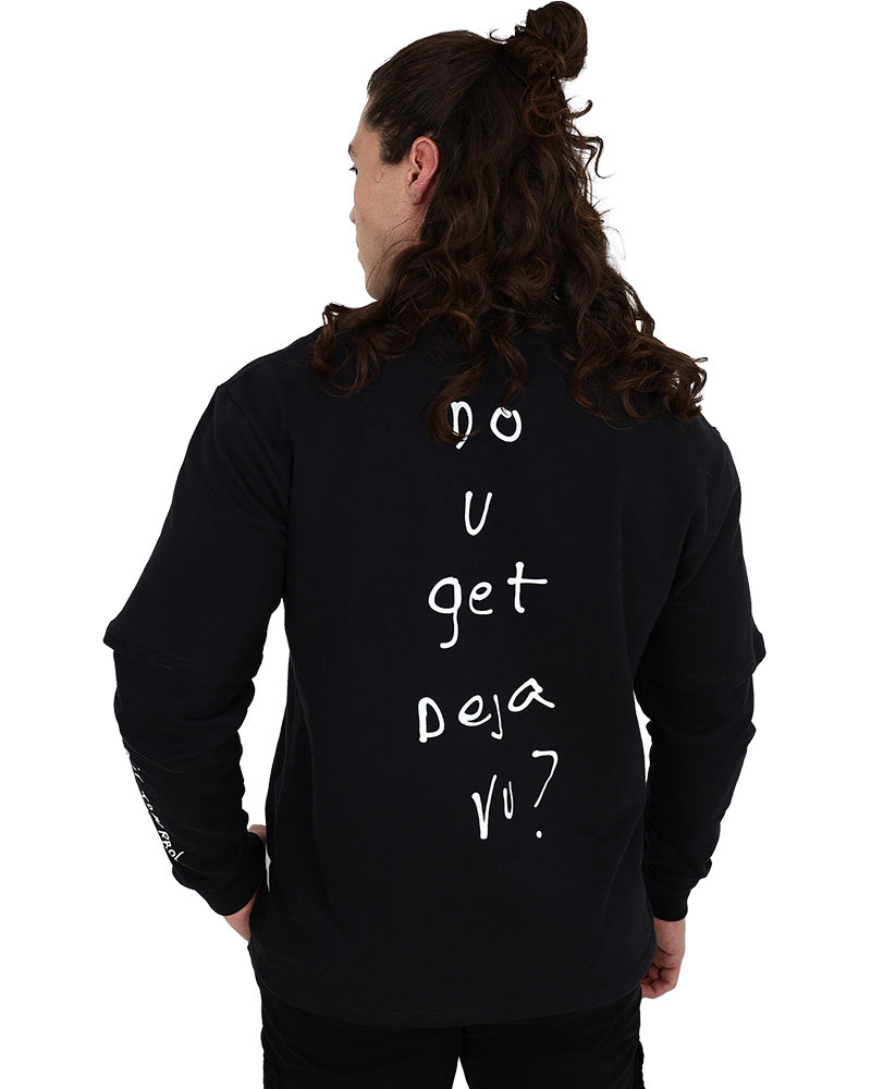 Long Sleeve Twofer Black Deja Vu Sweatshirt