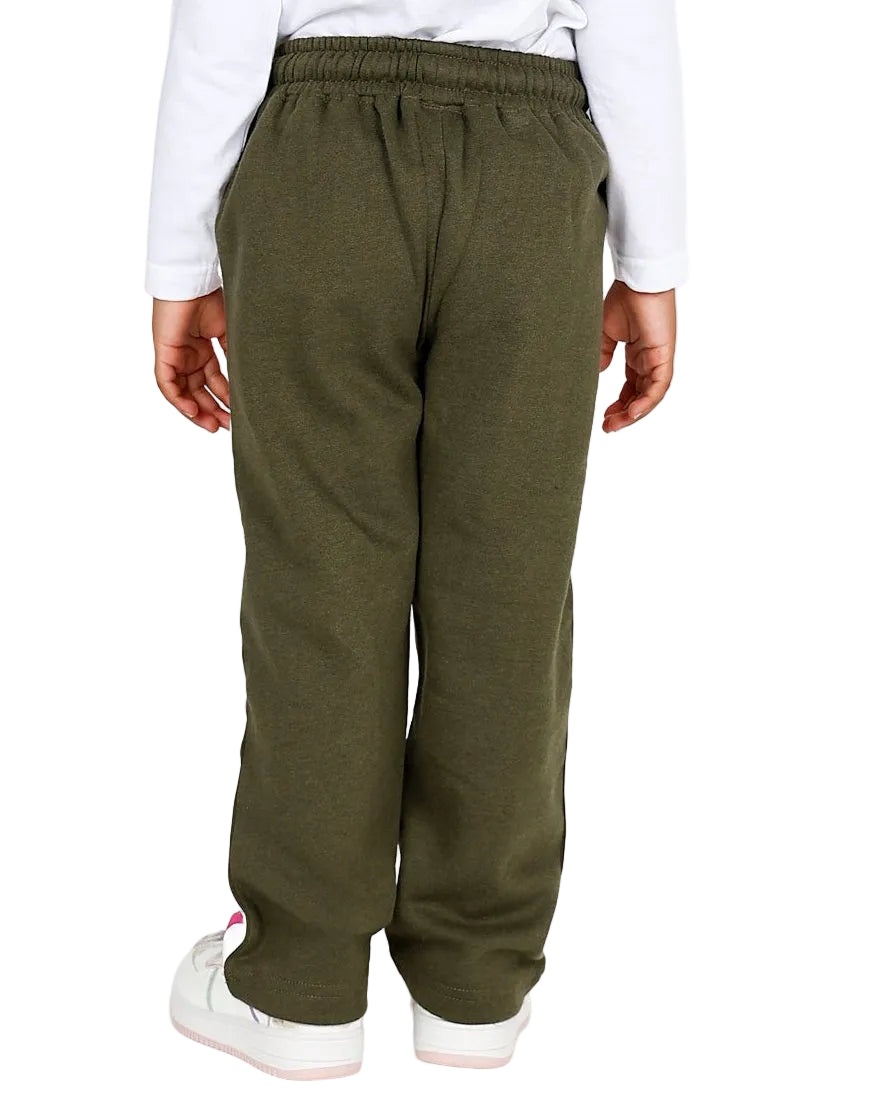 Olive Side Tape Wide Leg Track Pants