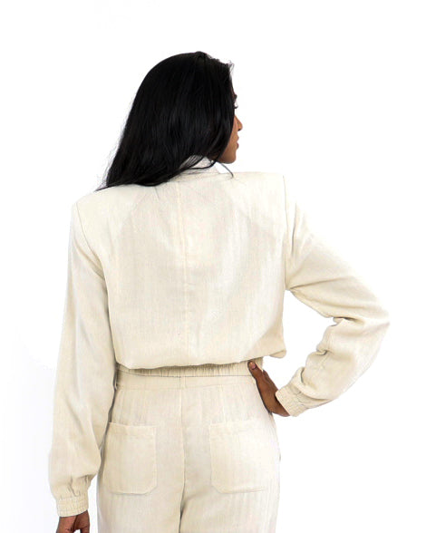 Herringbone Zip-Through  Jacket
