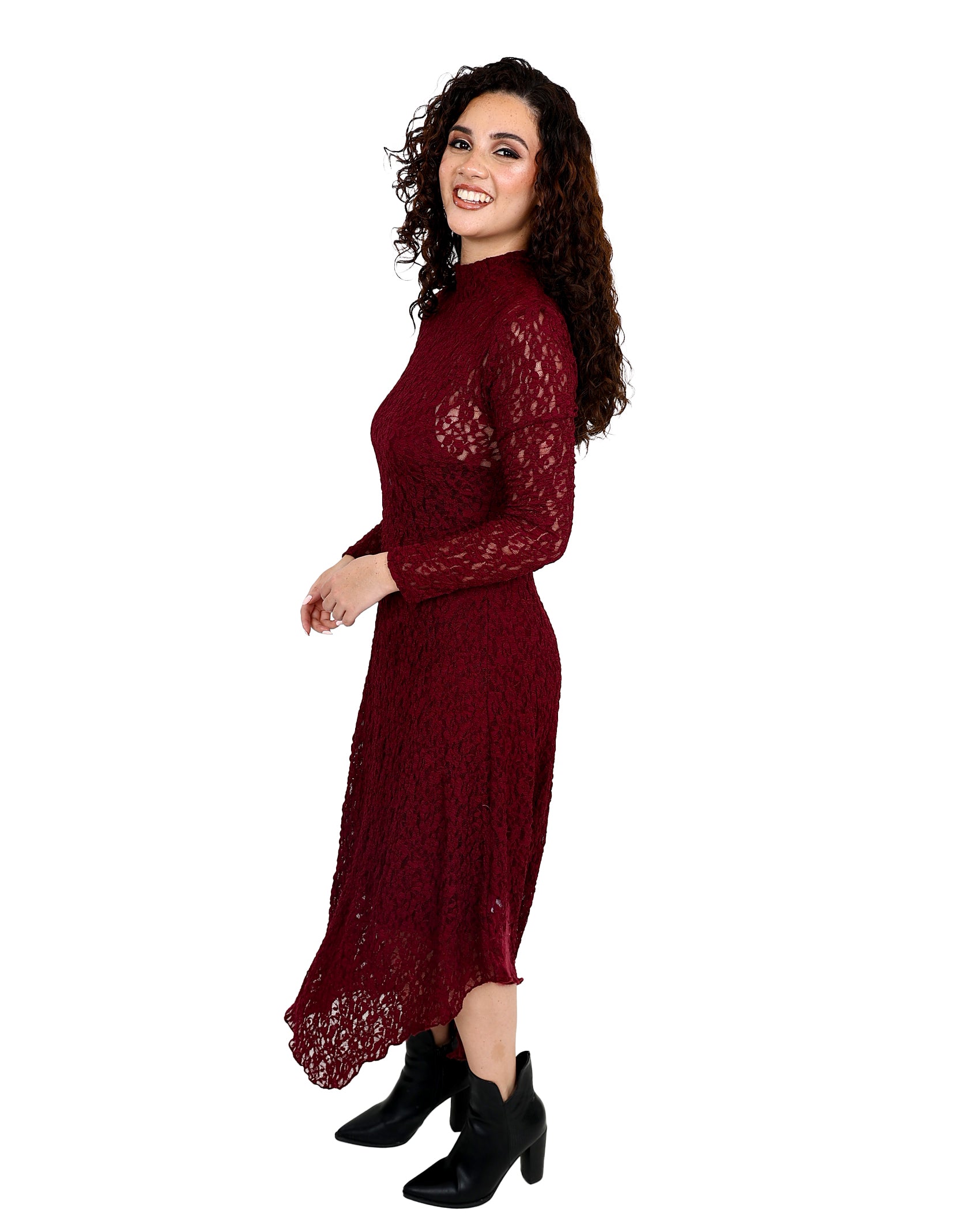 Long Sleeve Lace Maxi Dress