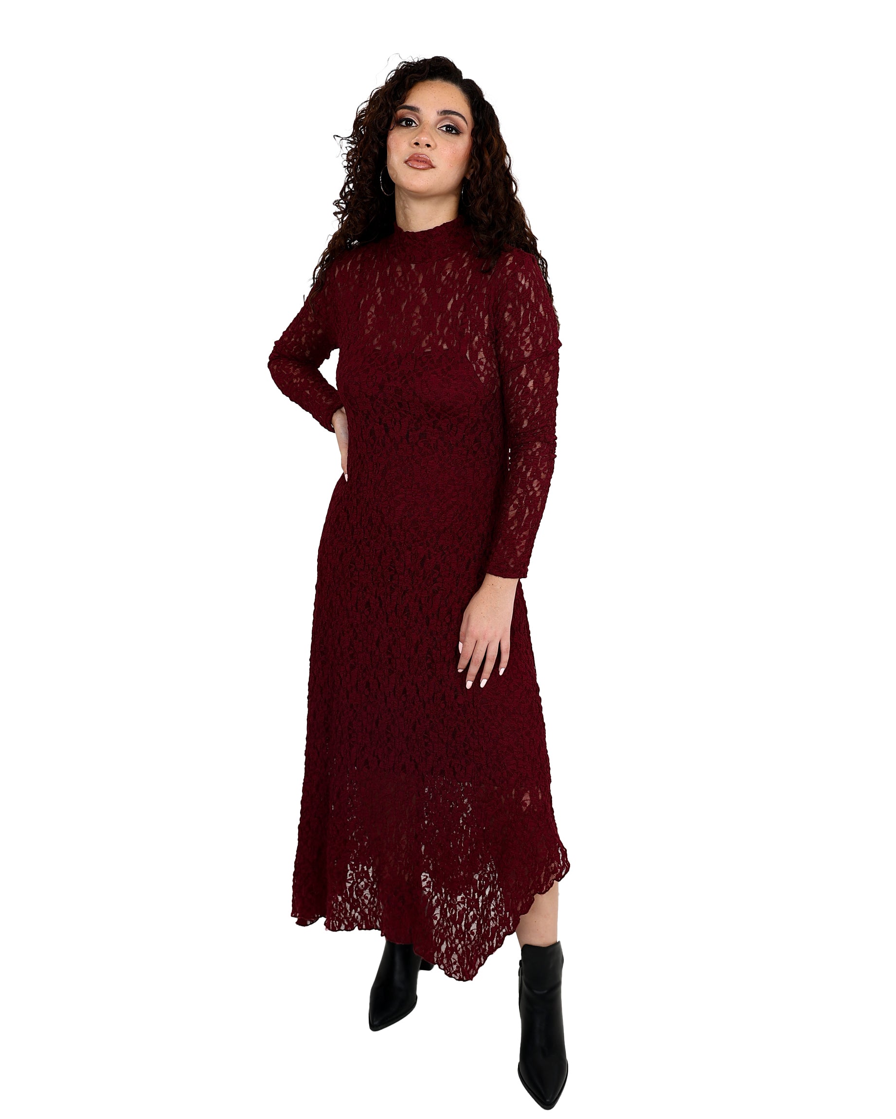 Long Sleeve Lace Maxi Dress