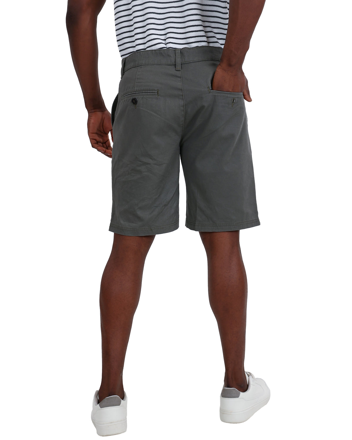 Olive Cotton Chino Shorts
