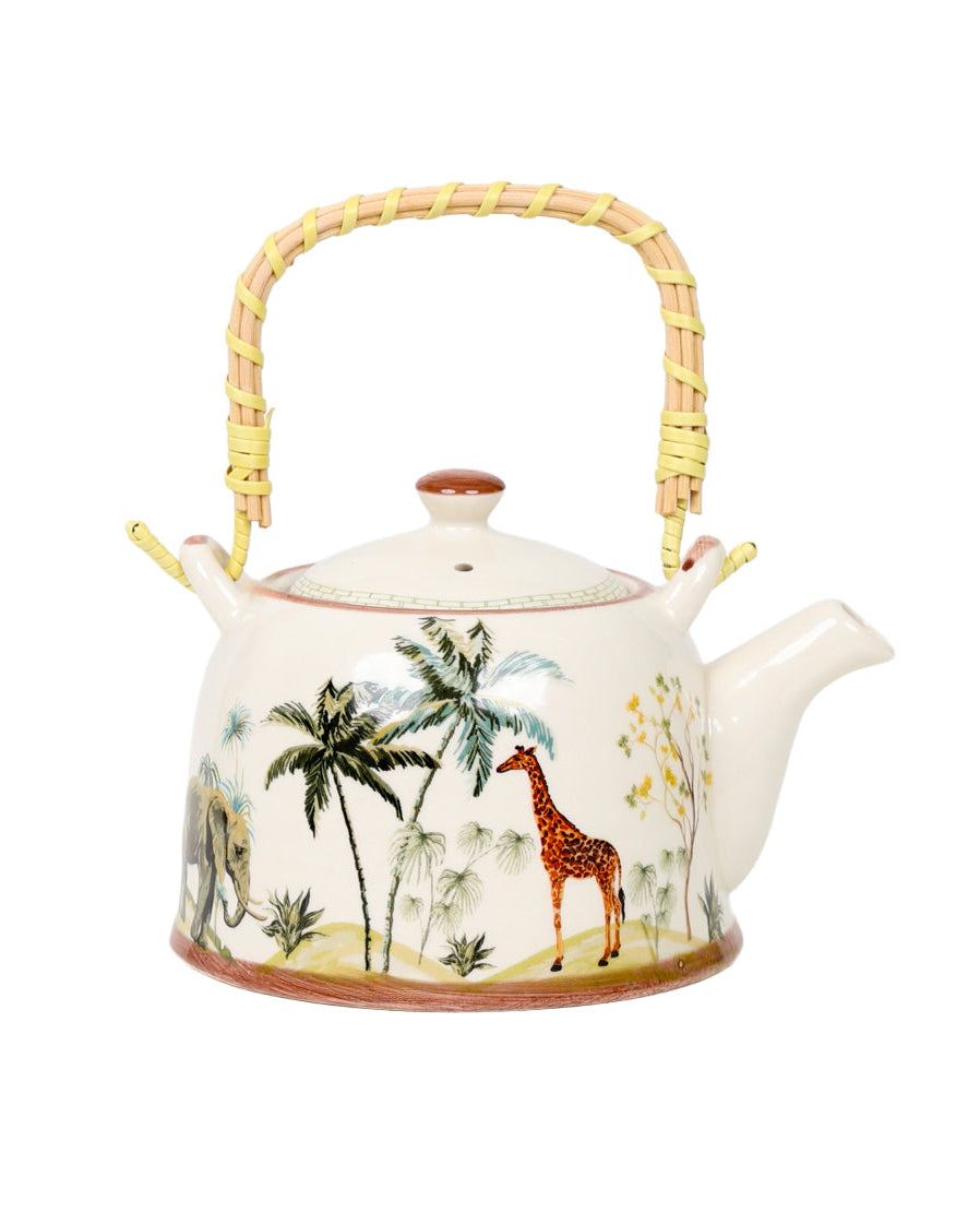 Exotic Jungle Print Teapot