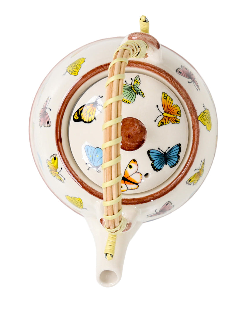 Butterfly Keleidoscope Ceramic Teapot