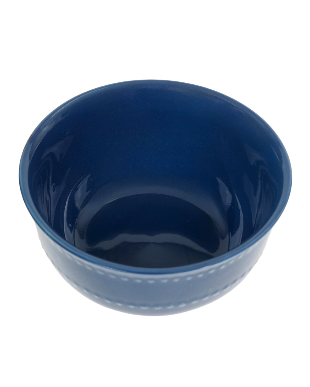 Navy Dot Trim Bowl