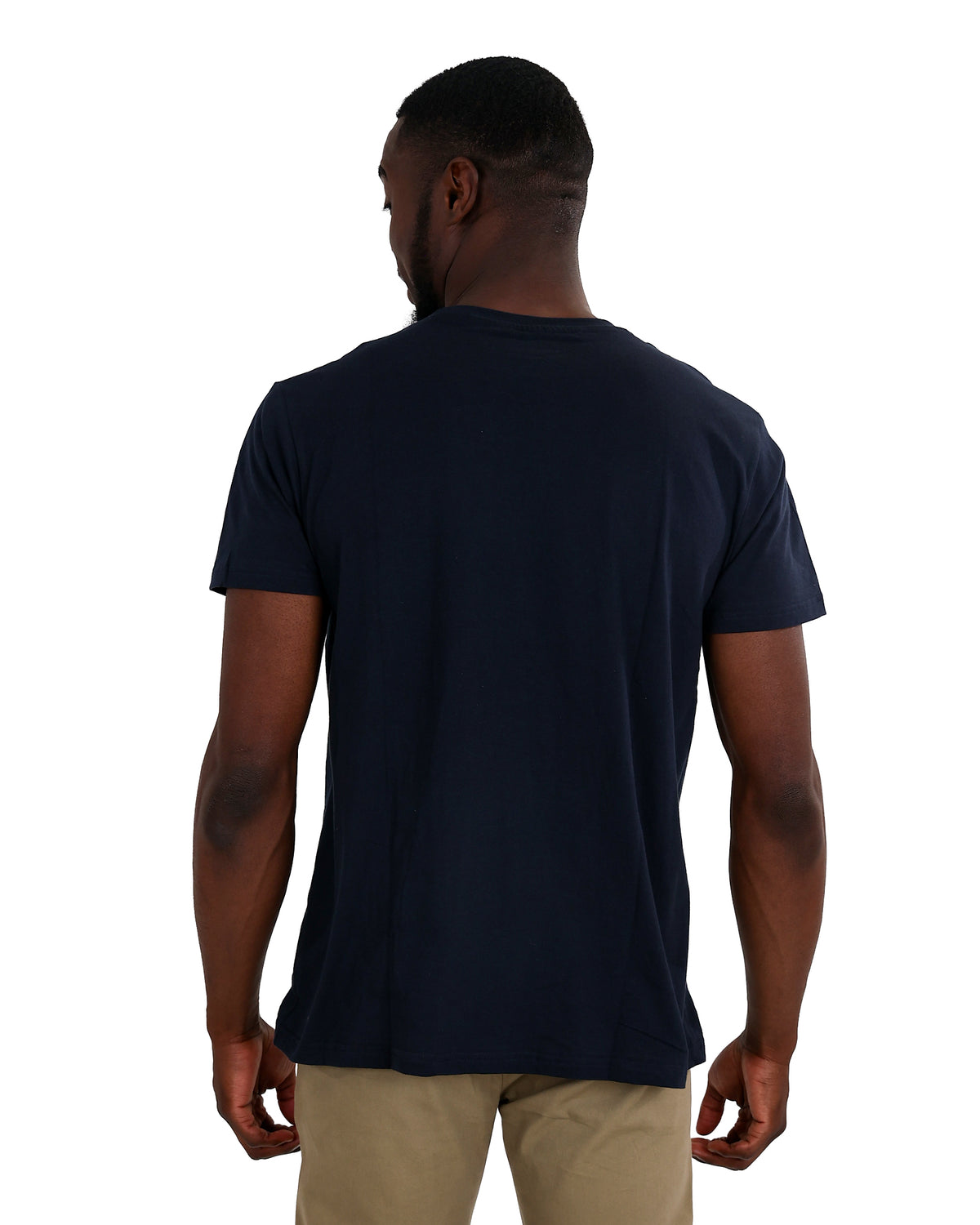 Short Sleeve Navy Cotton T-Shirt