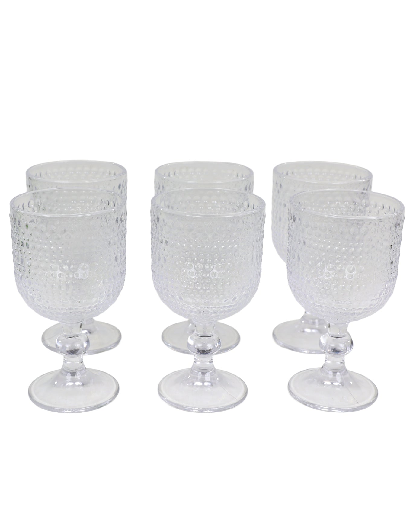 Clear Dimple Wine Glass