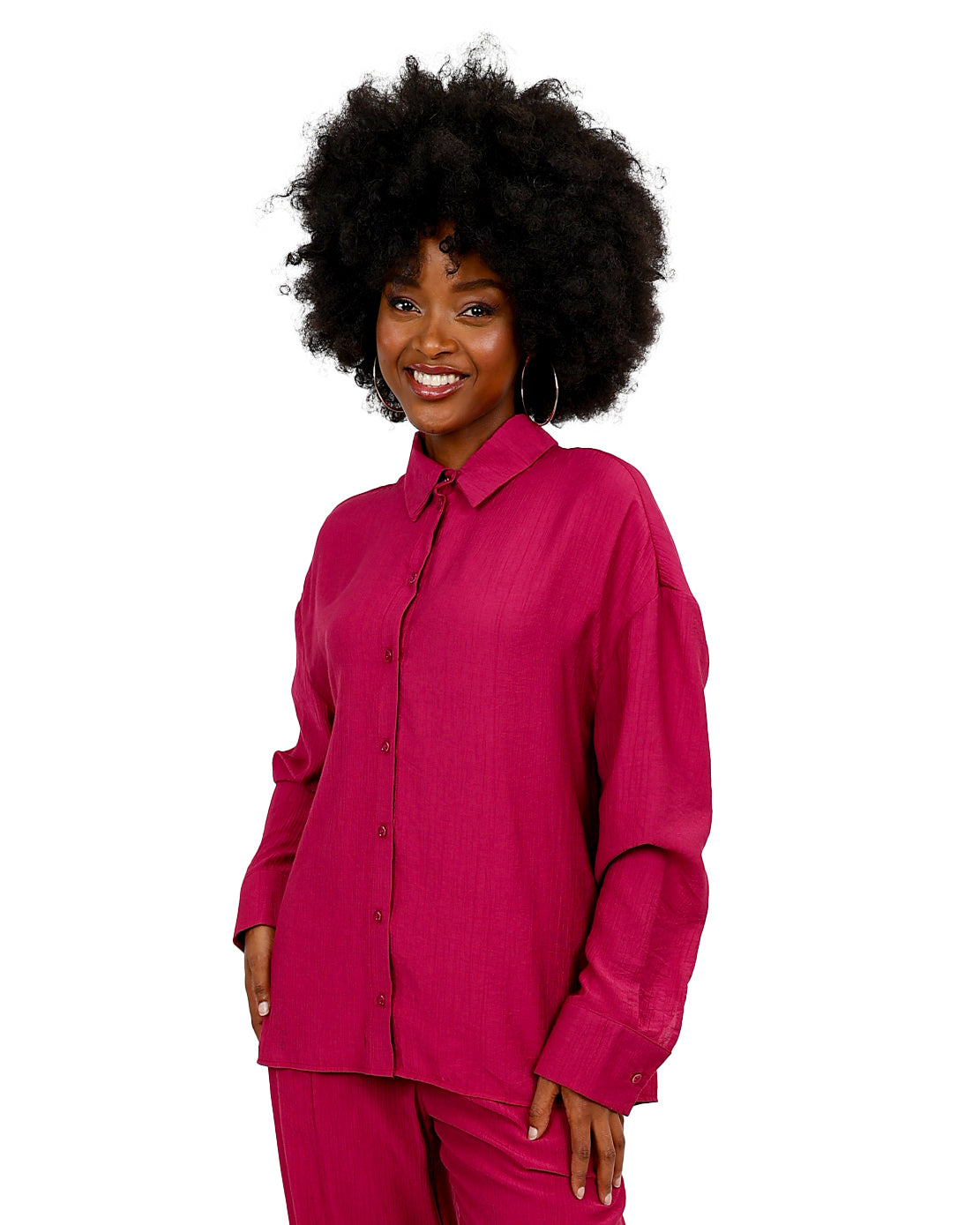 Long Sleeve Grape Open Tie Back Shirt