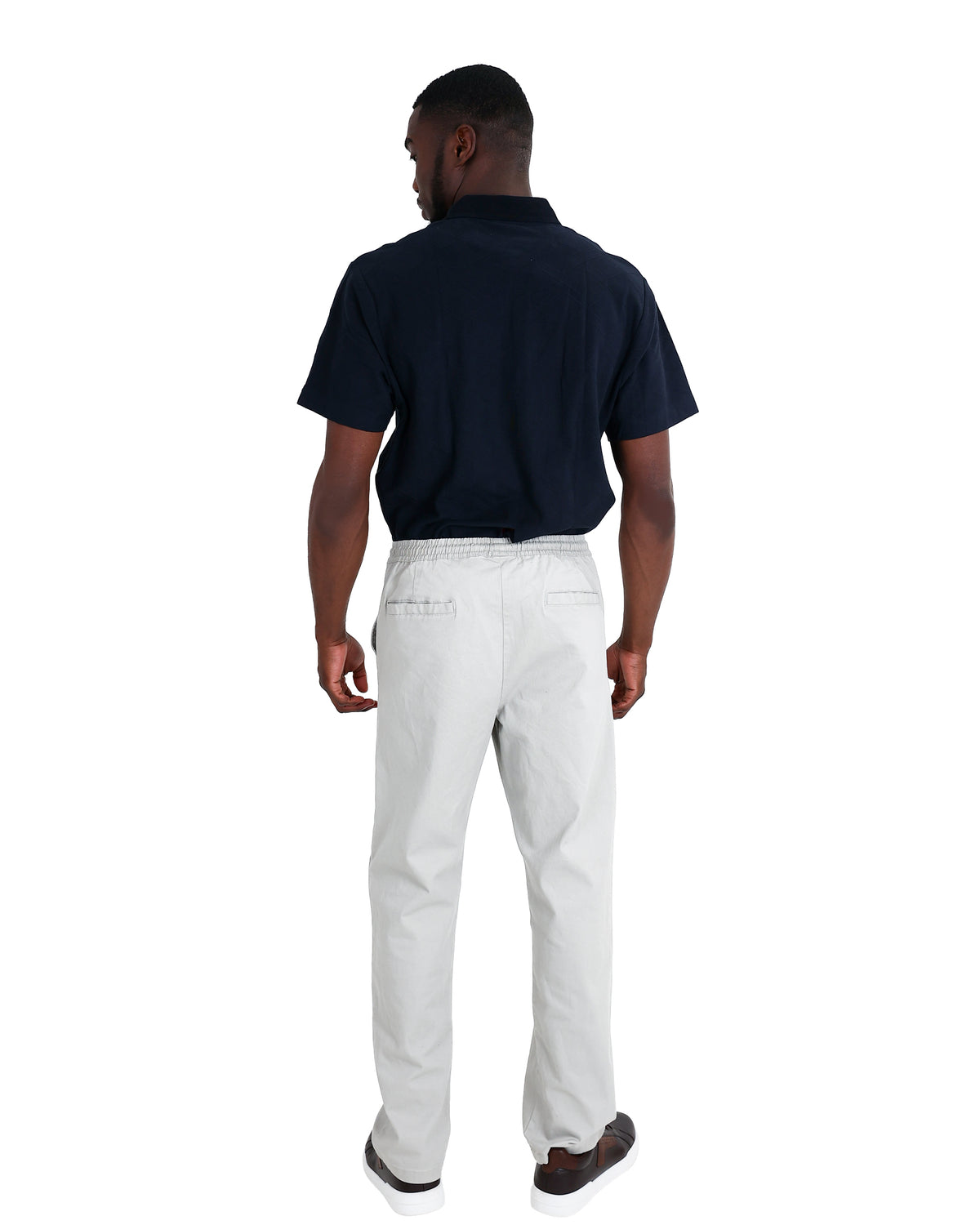 Stone Elasticated Waist Open Hem Pants