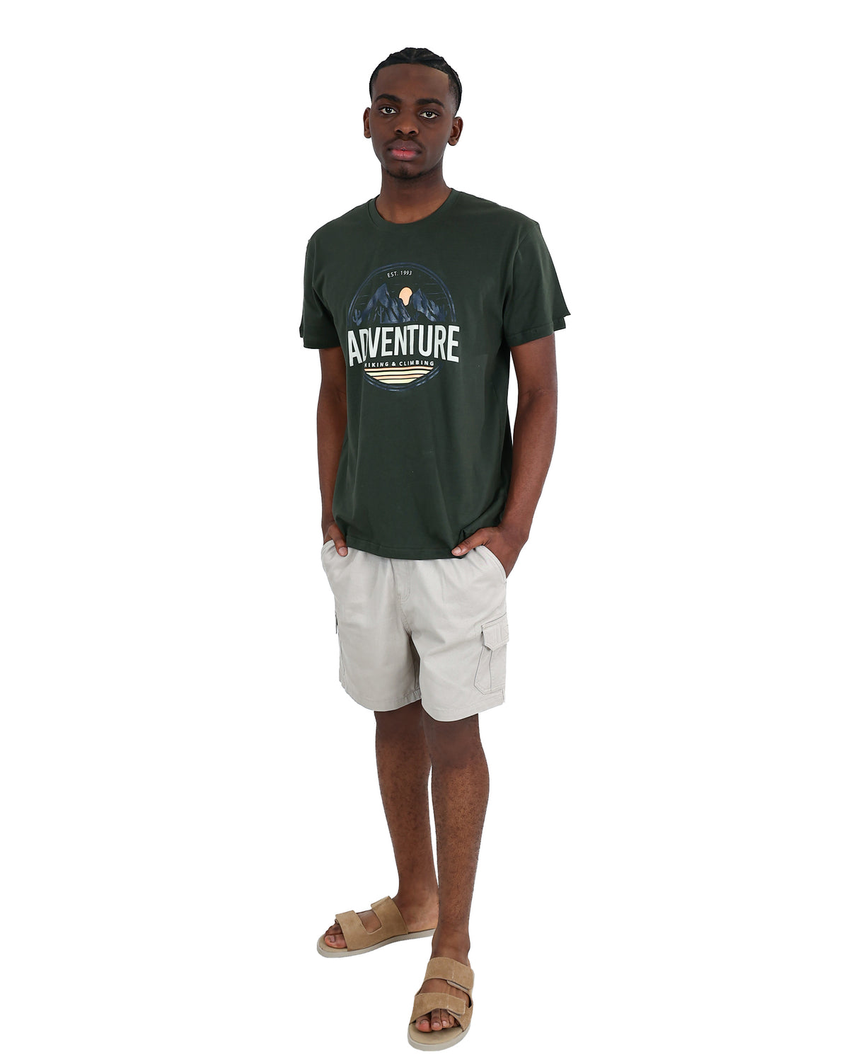 Okavango Short Sleeve Adventure Mountain Graphic Cotton T-Shirt