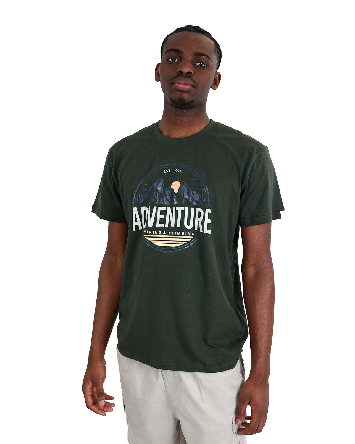 Okavango Short Sleeve Adventure Mountain Graphic Cotton T-Shirt