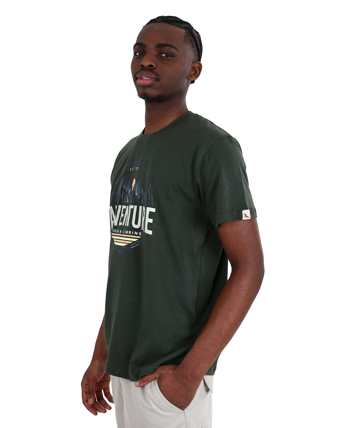 Okavango Short Sleeve Adventure Mountain Graphic Cotton T-Shirt