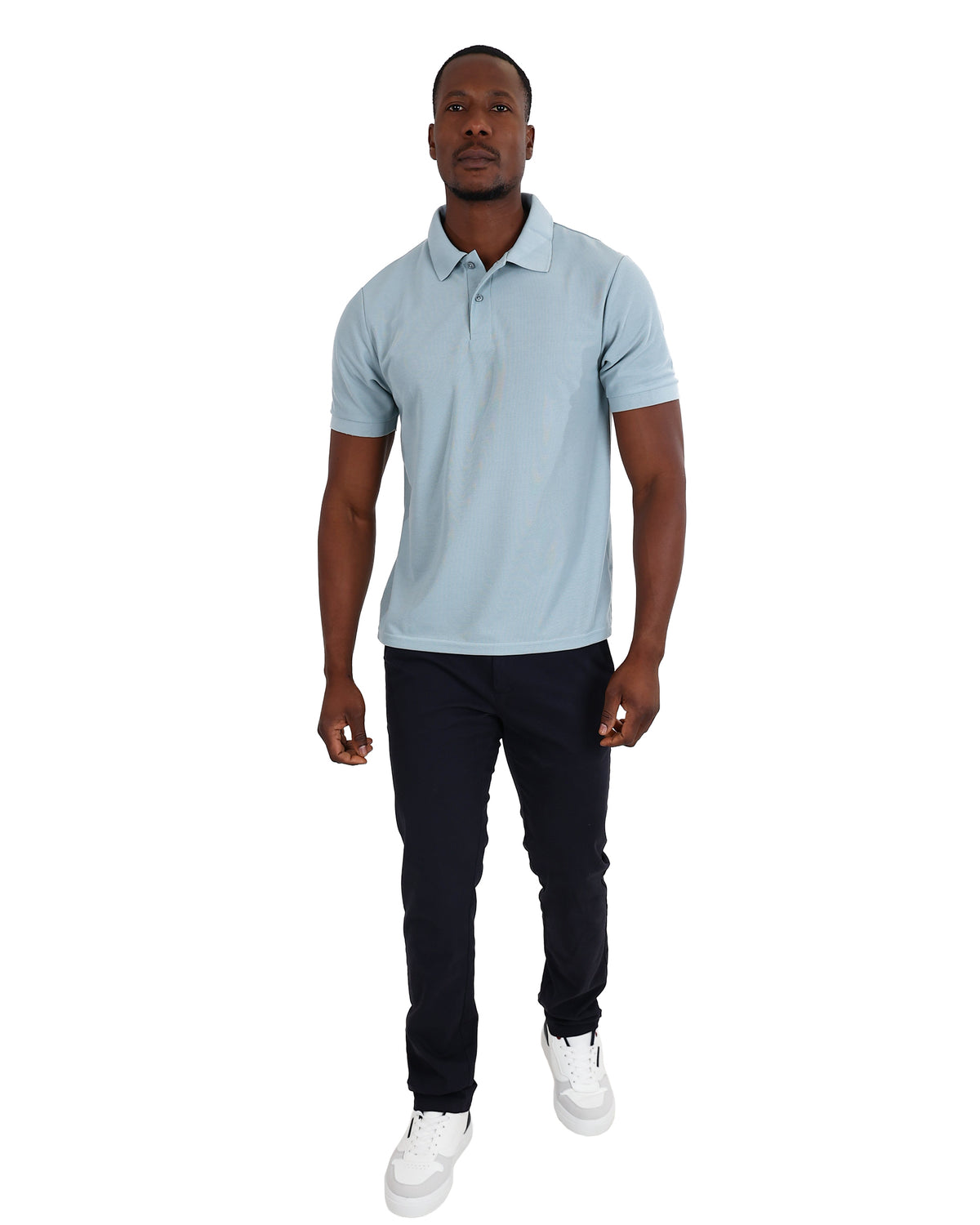 Short Sleeve Duck Egg Pique Golfer