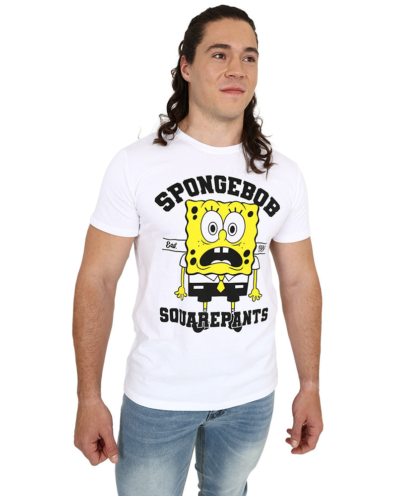 Short Sleeve White SpongeBob T-Shirt + FREE Water Bottle