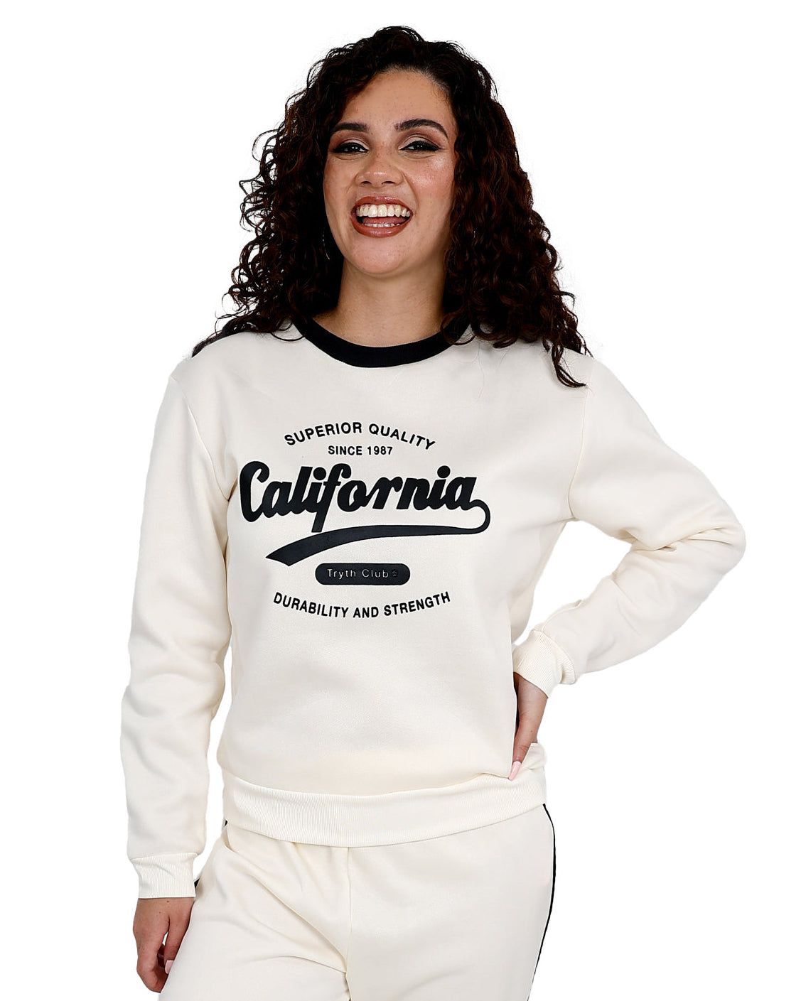 Cream "California" Graphic Sweatshirt