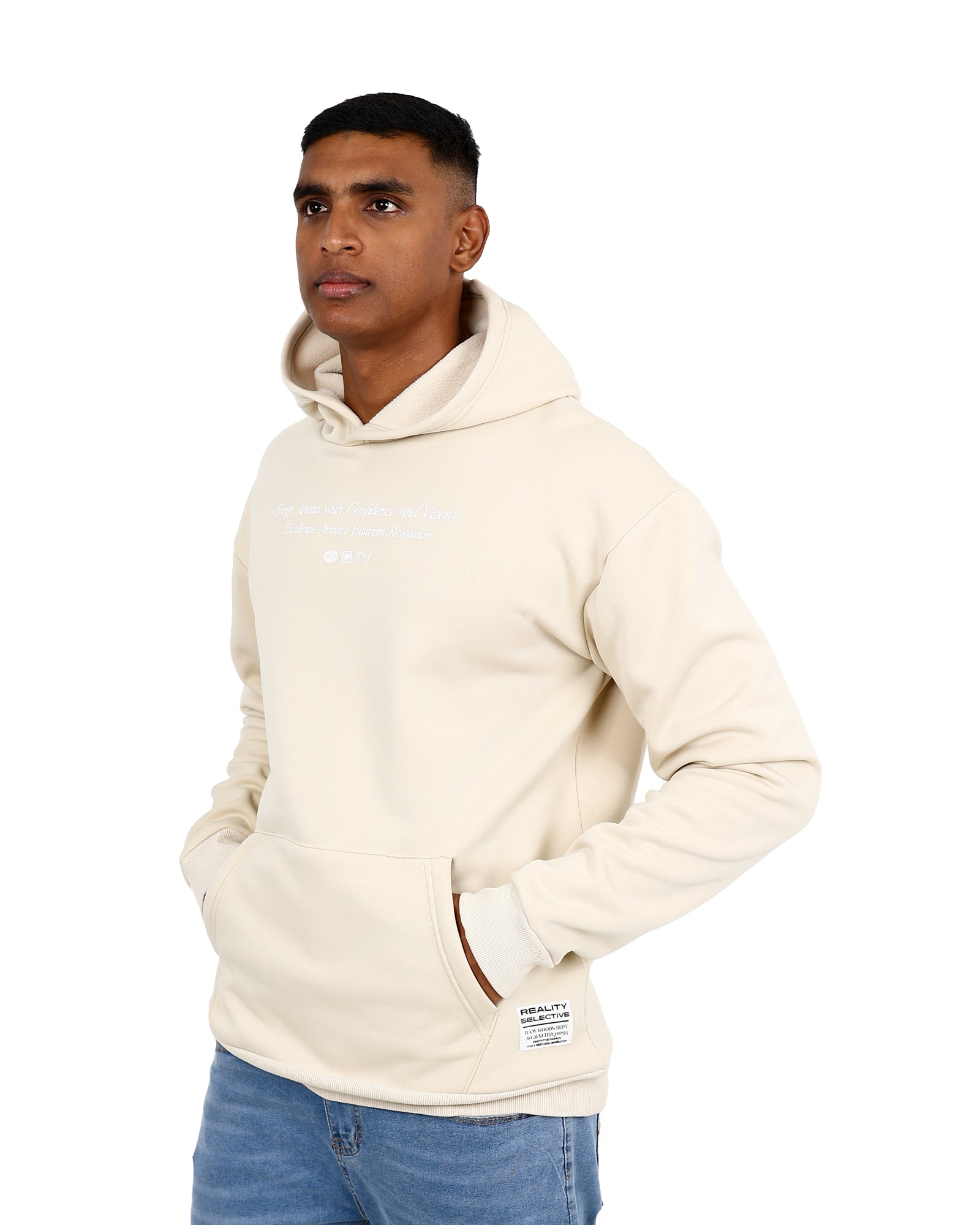 Taupe Excellence Typography Hoodie