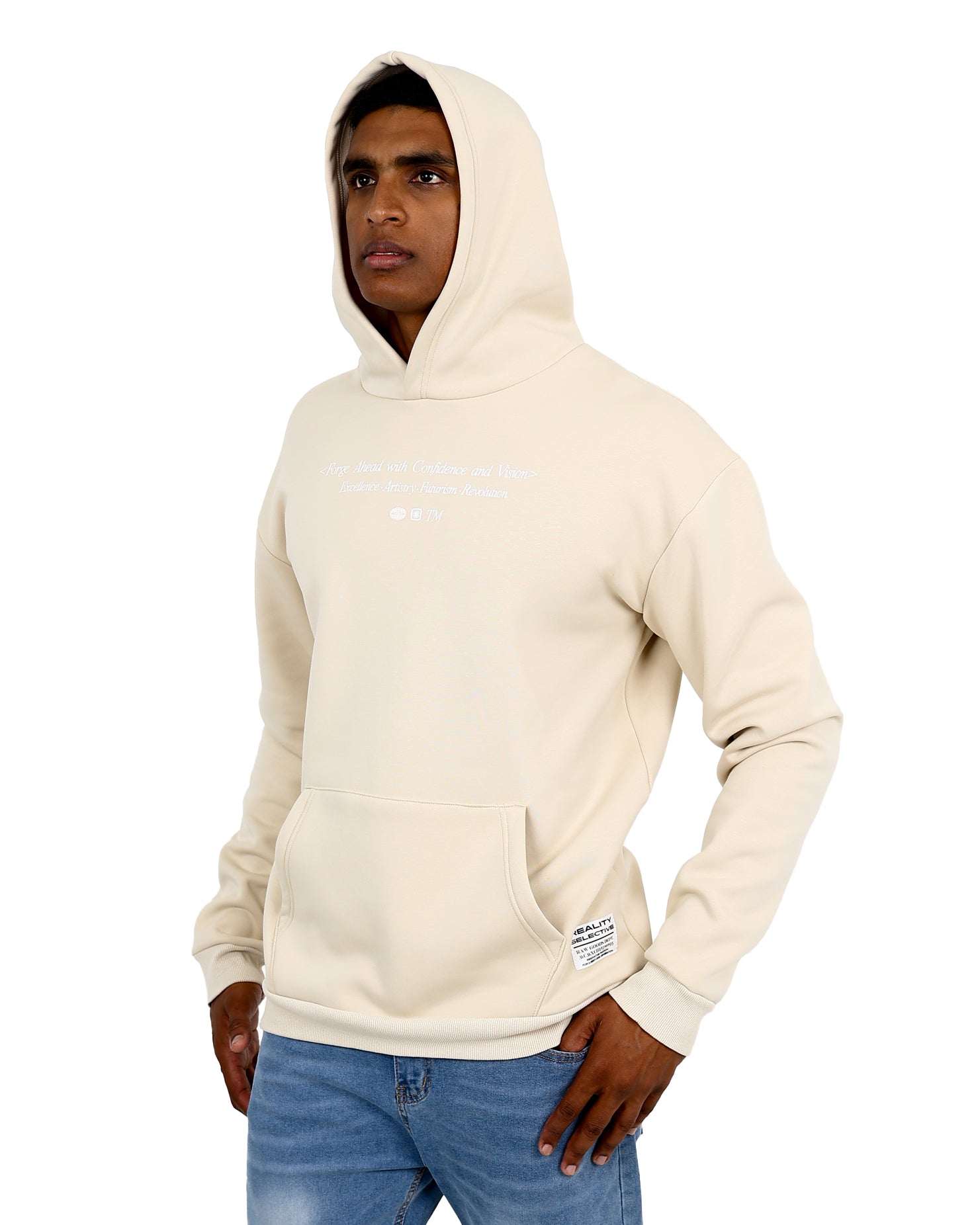 Taupe Excellence Typography Hoodie