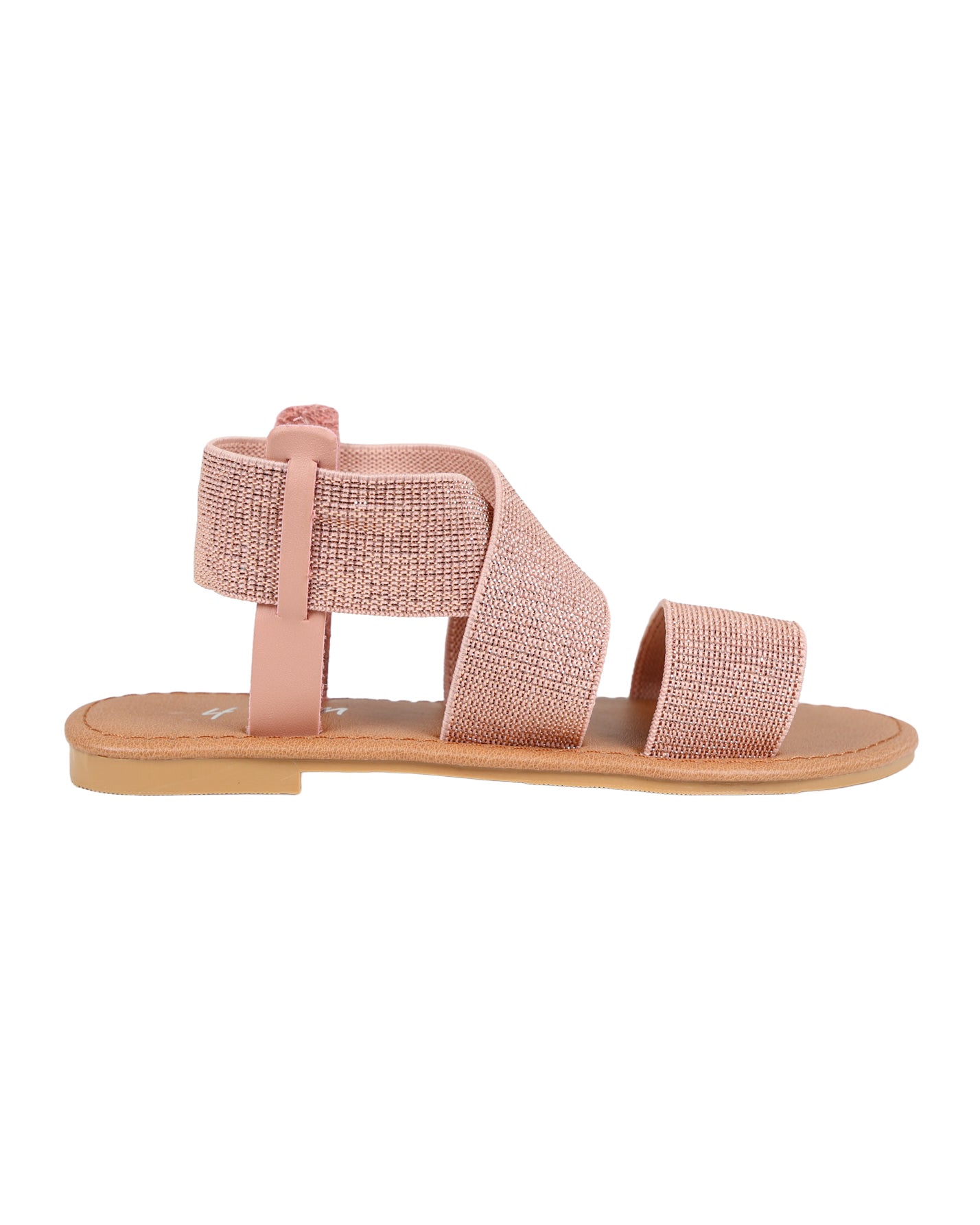 Girls Lurex Elastic Detail Sandal