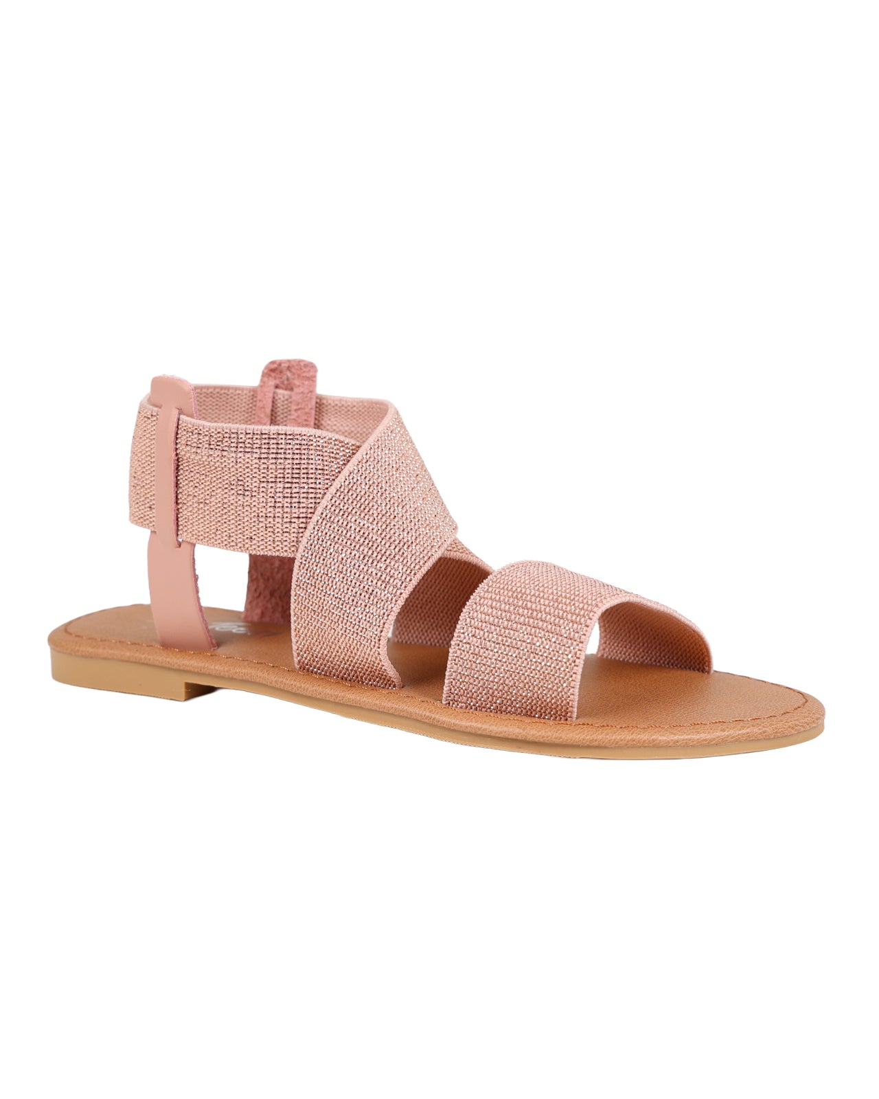 Girls Lurex Elastic Detail Sandal