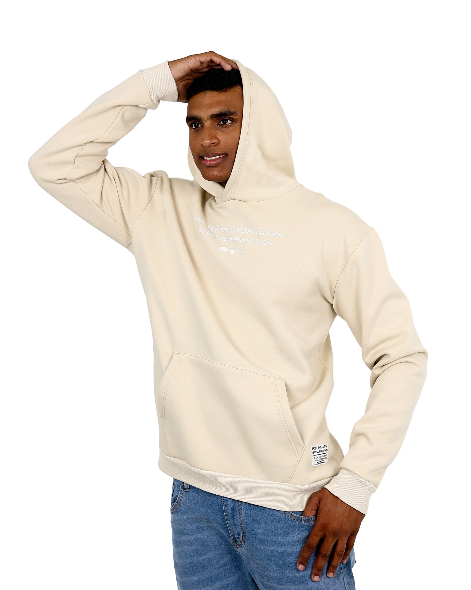 Taupe Excellence Typography Hoodie