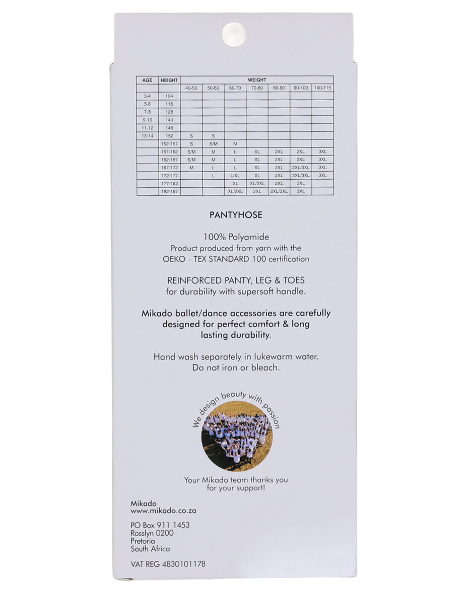 Girls White Run Resist Pantyhose