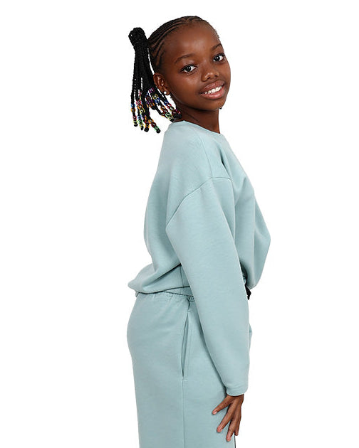 Long Sleeve Mint Top Knot Sweatshirt