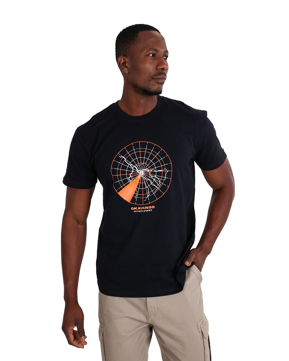 Okavango Short Sleeve Radar Graphic Cotton T-Shirt