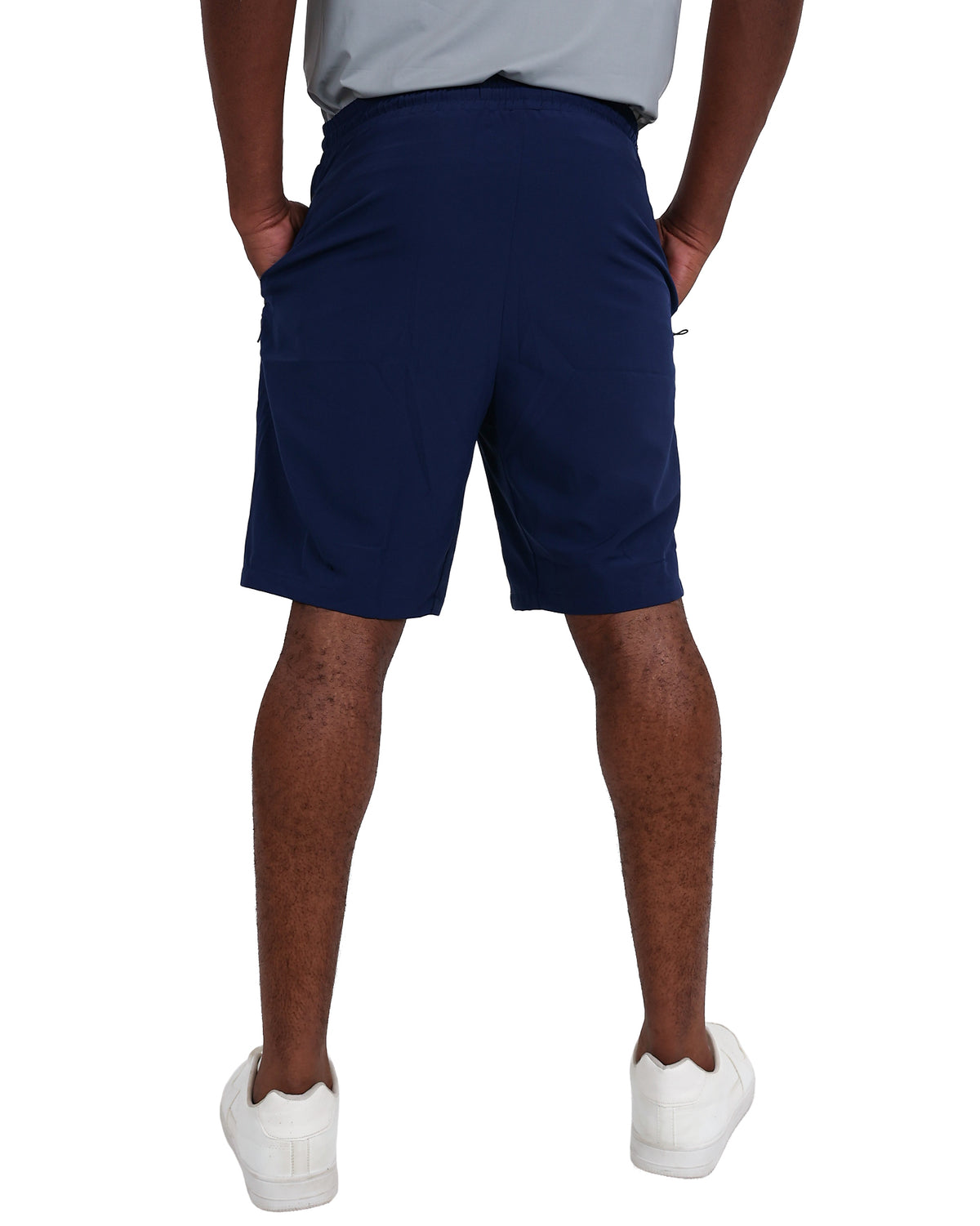 Navy Angled Pocket Active Shorts