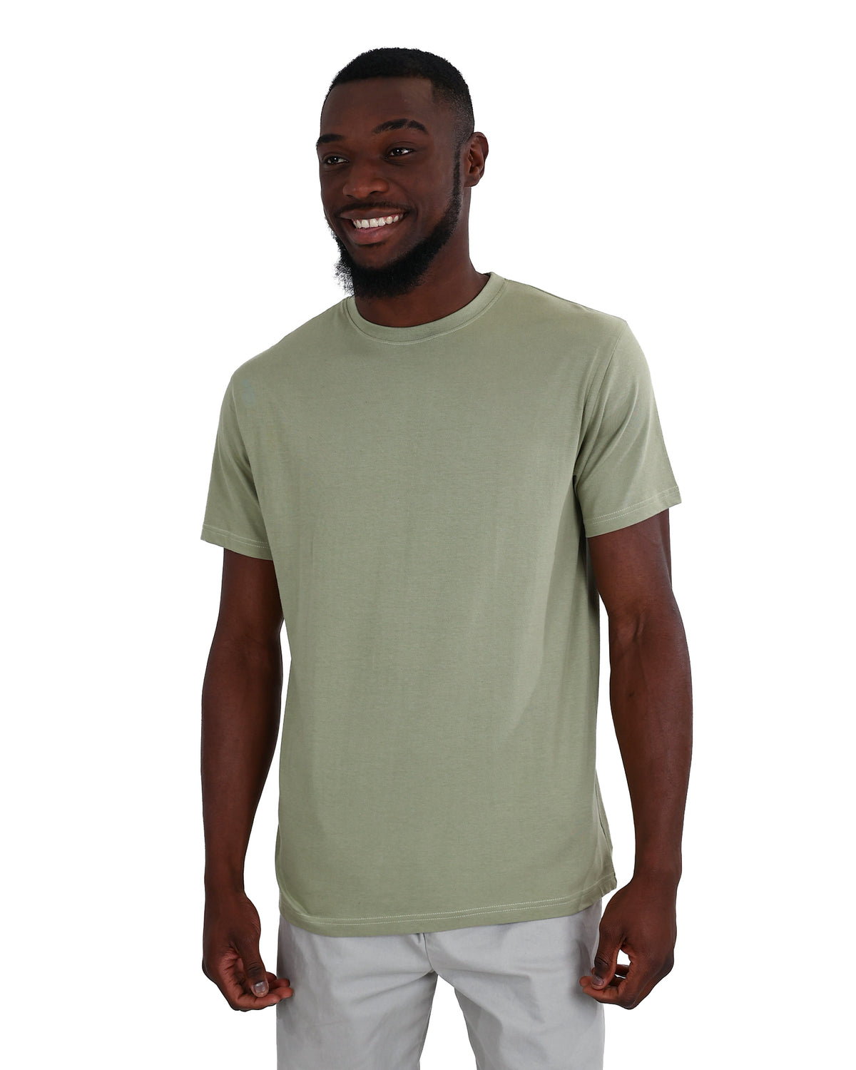 Short Sleeve Green Cotton T-Shirt